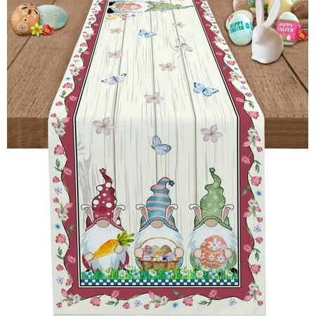 Easter Butterflies Eggs Leprechauns Rabbits Floral Streak Linen Table Runner for Kitchen Dining Runners for Party Home r
Easter Butterflies Eggs Leprechauns Rabbits Floral Streak Linen Table Runner for Kitchen Dining Runners for Party Home r