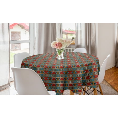 African Round Tablecloth Horizontal Abstract Diamond Pattern Rhombus Shape Colorful Design Circle Table Cloth Cover for Dining Room Kitchen Decor 60 Multicolor by Ambesonne
African Round Tablecloth Horizontal Abstract Diamond Pattern Rhombus Shape Colorful Design Circle Table Cloth Cover for Dining Room Kitchen Decor 60 Multicolor by Ambesonne