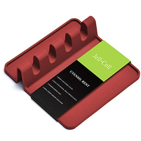 Silicone Utensil Rest Spoon Rest for Kitchen Counter Stove Top Spatula Rack Holder with Drip Pad (red brown)
Silicone Utensil Rest Spoon Rest for Kitchen Counter Stove Top Spatula Rack Holder with Drip Pad (red brown)