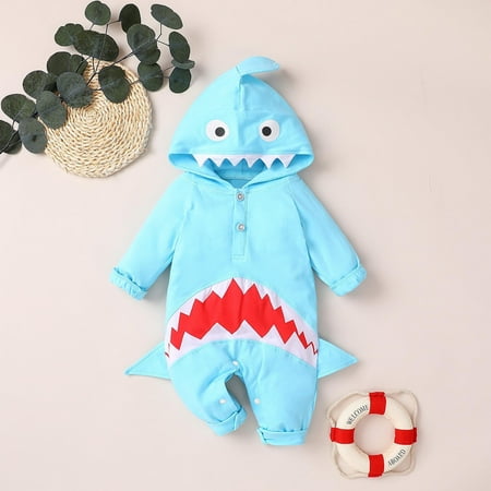 Jeborah Autumn Winter Infant Toddler Baby Girls Boys Romper Long Sleeve Cute Shark Hooded Jumpsuits Clothes Overalls Remote
Jeborah Autumn Winter Infant Toddler Baby Girls Boys Romper Long Sleeve Cute Shark Hooded Jumpsuits Clothes Overalls Remote
