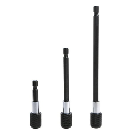 3 Pcs 1/4 Hex Quick Release Screwdriver Bit Holder Extension Bar 60-150mm
3 Pcs 1/4 Hex Quick Release Screwdriver Bit Holder Extension Bar 60-150mm