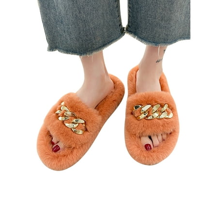 UKAP Men Winter Warm Cozy Open Toe Fleece Shoes Women Wear-Resistant Flat Fuzzy Slippers Lightweight Orange 4.5
UKAP Men Winter Warm Cozy Open Toe Fleece Shoes Women Wear-Resistant Flat Fuzzy Slippers Lightweight Orange 4.5