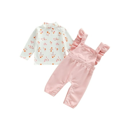 Ma&Baby Kids Baby Girls Overalls Set Long Sleeve Flower Print Pullover T-shirt with Suspender Pants Overalls Fall Outfit
Ma&Baby Kids Baby Girls Overalls Set Long Sleeve Flower Print Pullover T-shirt with Suspender Pants Overalls Fall Outfit