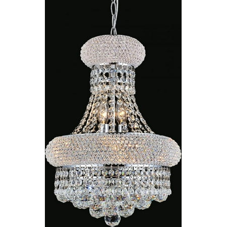 8 Light Down Chandelier with Chrome finish