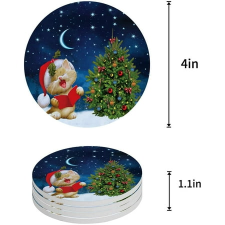 FMSHPON Merry Christmas Xmas Tree Santa Winter Christmas Set of 8 Round Coaster for Drinks Absorbent Ceramic Stone Coasters Cup Mat with Cork Base for Home Kitchen Room Coffee Table Bar Decor
FMSHPON Merry Christmas Xmas Tree Santa Winter Christmas Set of 8 Round Coaster for Drinks Absorbent Ceramic Stone Coasters Cup Mat with Cork Base for Home Kitchen Room Coffee Table Bar Decor