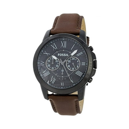 UPC 796483062375 product image for Fossil Men's Grant Chronograph Brown Genuine Leather Black Dial | upcitemdb.com