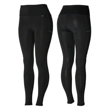HORZE Roselina Womens High Waist Silicone Full Seat Tights for Horse Riding