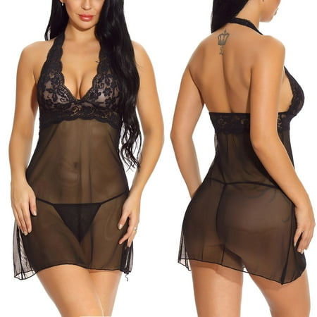 Fhljh Women Lingerie Lace Babydoll Strap Chemise Halter Teddy V Neck Sleepwear Suit
Fhljh Women Lingerie Lace Babydoll Strap Chemise Halter Teddy V Neck Sleepwear Suit