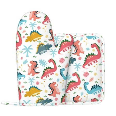 Oven Mitts and Pot Holders Sets Dinosaur print K Non-Slip Silicone Oven Gloves Potholders Cotton Lining Heat Resistant Gloves Hot Pads for Kitchen Cooking Baking
Oven Mitts and Pot Holders Sets Dinosaur print K Non-Slip Silicone Oven Gloves Potholders Cotton Lining Heat Resistant Gloves Hot Pads for Kitchen Cooking Baking