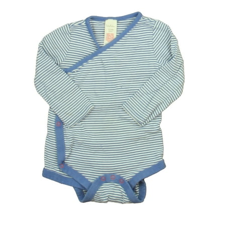 Pre-owned Boden Girls Blue Stripe Onesie size: 18-24 Months