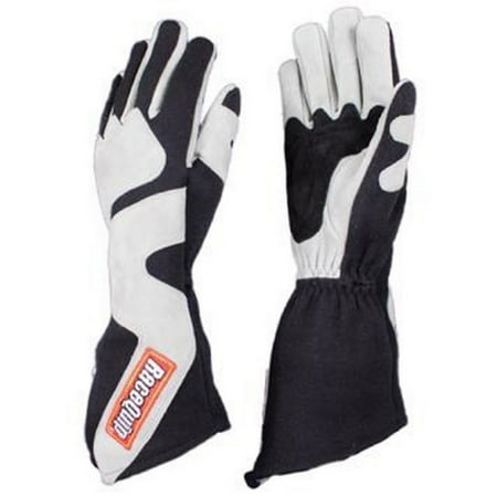 RaceQuip SFI-5 Glove - Large Long Angle Cut - Gray/Black | 358605