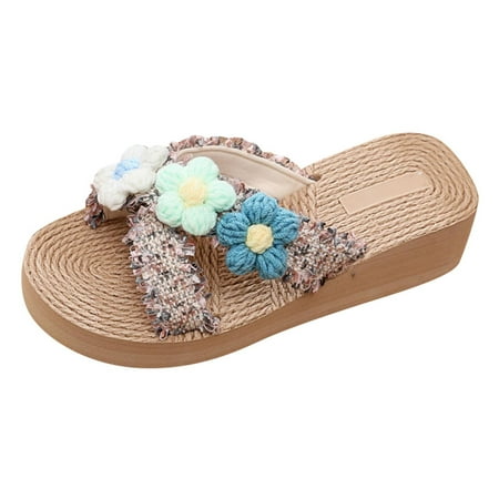 ZIZOCWA Fashion Wedge Heels Slippers Women Flip Flops Summer Thick Bottom Sandals Platform Slippers Soft Beach Shoes Non-Slip Slides New Blue Size8.5
ZIZOCWA Fashion Wedge Heels Slippers Women Flip Flops Summer Thick Bottom Sandals Platform Slippers Soft Beach Shoes Non-Slip Slides New Blue Size8.5