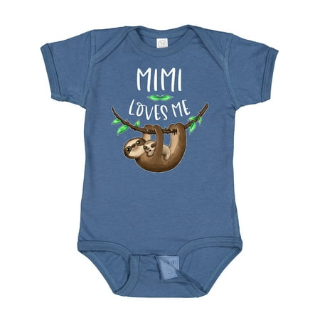 Inktastic Mimi Loves Me Cute Sloth and Baby Gift Baby Boy or Baby Girl Bodysuit