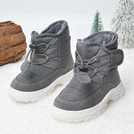 Boys Waterproof Hook-and-loop Fastener Thermal Lined Snow Boots Winter New 
Boys Waterproof Hook-and-loop Fastener Thermal Lined Snow Boots Winter New