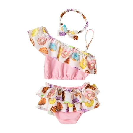 Awoscut Toddler Infant Baby Girl Swimsuit Cute Donut Print Ruffles One Shoulder Bathing Suit Bikini Set
Awoscut Toddler Infant Baby Girl Swimsuit Cute Donut Print Ruffles One Shoulder Bathing Suit Bikini Set