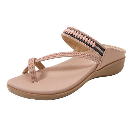 EQWLJWE Sandals Women Comfort Crystal Pearl Sandals Ladies Flat-Soled Casual Round Toe Shoes
EQWLJWE Sandals Women Comfort Crystal Pearl Sandals Ladies Flat-Soled Casual Round Toe Shoes