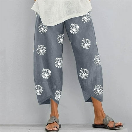 Womens Cotton Linen Capri Pants Summer Elastic Waisted Casual Pants Wide Leg Loose Fit Comfy Pajama Beach Trousers CHMORA(Gray 3XL)
Womens Cotton Linen Capri Pants Summer Elastic Waisted Casual Pants Wide Leg Loose Fit Comfy Pajama Beach Trousers CHMORA(Gray 3XL)