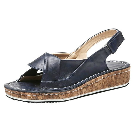 iOPQO Women s sandals Women s Ladies Summer Hollow Out Wedge Buckle Sandals Casual Shoes Ladies Fashion Foreign Trade Dark blue 39
iOPQO Women s sandals Women s Ladies Summer Hollow Out Wedge Buckle Sandals Casual Shoes Ladies Fashion Foreign Trade Dark blue 39