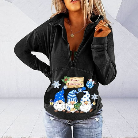 TZNBGO Christmas Sweaters for Women Long Sleeve Tops Women s Sweatshirts V Neck Zipper Printed Casual Blouse Pullover Tops Zip Top Black XL Sexy Tops For Women Black Tube Tops For Women Bustier T16144
TZNBGO Christmas Sweaters for Women Long Sleeve Tops Women s Sweatshirts V Neck Zipper Printed Casual Blouse Pullover Tops Zip Top Black XL Sexy Tops For Women Black Tube Tops For Women Bustier T16144