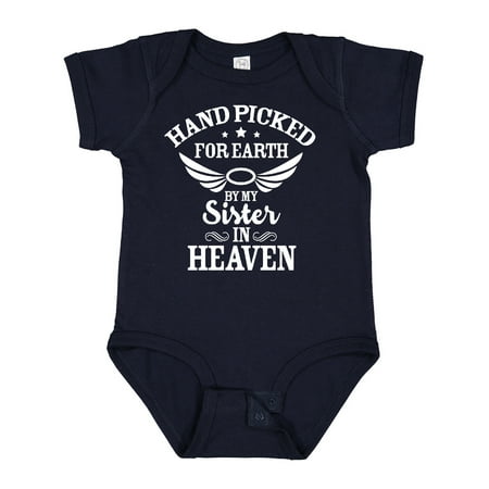 Inktastic Handpicked for Earth by My Sister in Heaven with Angel Wings Gift Baby Boy or Baby Girl Bodysuit
Inktastic Handpicked for Earth by My Sister in Heaven with Angel Wings Gift Baby Boy or Baby Girl Bodysuit