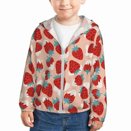 Sun Hoodie for Kids Cute strawberry print Long Sleeve Swim Fishing Shirts Sun Protection Zip Up Jacket Clothing Athletic Hoodie
Sun Hoodie for Kids Cute strawberry print Long Sleeve Swim Fishing Shirts Sun Protection Zip Up Jacket Clothing Athletic Hoodie