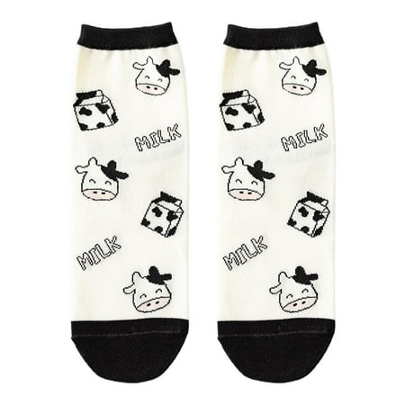 ✪ Women Girls Cotton Short Crew Socks Harajuku Kawaii Cute Cartoon Milk Cow Pattern Black White Student Sports Hosiery
✪ Women Girls Cotton Short Crew Socks Harajuku Kawaii Cute Cartoon Milk Cow Pattern Black White Student Sports Hosiery