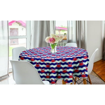 Crabs Round Tablecloth Nautical Maritime Theme Crabs on Striped Background Illustration Print Circle Table Cloth Cover for Dining Room Kitchen Decor 60 Red and Navy Blue by Ambesonne
Crabs Round Tablecloth Nautical Maritime Theme Crabs on Striped Background Illustration Print Circle Table Cloth Cover for Dining Room Kitchen Decor 60 Red and Navy Blue by Ambesonne