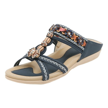 Larisalt Sandals For Women Womens Summer Casual Platform Sandals with High Heel Beach Sandals Blue
Larisalt Sandals For Women Womens Summer Casual Platform Sandals with High Heel Beach Sandals Blue