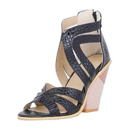 Youmylove 2023 Casual Sandals Women Thick Heel Wedge Heel Hollow Back Zipper Large Sandals Summer Comfy Daily Simple Walking Footwears
Youmylove 2023 Casual Sandals Women Thick Heel Wedge Heel Hollow Back Zipper Large Sandals Summer Comfy Daily Simple Walking Footwears