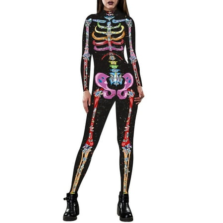 EUHDSSDE Women Skeleton 3D Printing Bodysuit Zipper Back Halloween Costume Full Body Bodysuit
EUHDSSDE Women Skeleton 3D Printing Bodysuit Zipper Back Halloween Costume Full Body Bodysuit