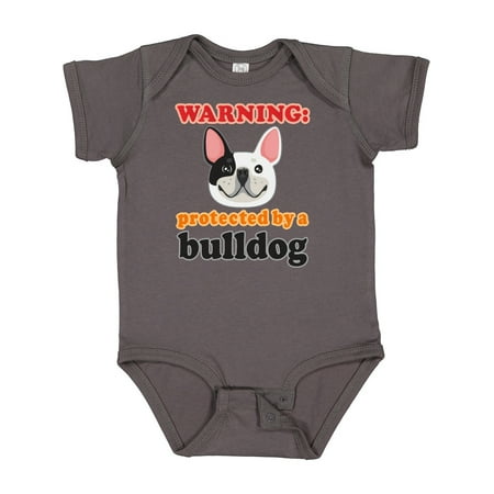 Inktastic Protected by a Bulldog Gift Baby Boy or Baby Girl Bodysuit