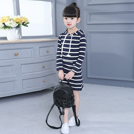 GWAABD Girls Clothing Sets Navy Kids Girls Autumn Hooded Long Sleeve Casual Clothes Striped Pack Dresses 150
GWAABD Girls Clothing Sets Navy Kids Girls Autumn Hooded Long Sleeve Casual Clothes Striped Pack Dresses 150