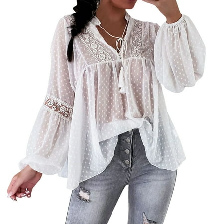 Pianpianzi V Neck Tees Women Big Button up Shirts for Women Top Pajamas Girls Women Long Sleeve Loose Lace Splic Casual Pullover T Shirt Top Blouse
Pianpianzi V Neck Tees Women Big Button up Shirts for Women Top Pajamas Girls Women Long Sleeve Loose Lace Splic Casual Pullover T Shirt Top Blouse