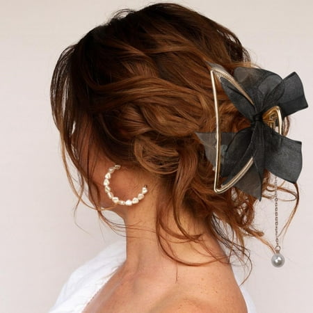 Bow Ribbon Pearl Pendant Tassel Hair Claws Hair Accessories Metal Clip Hair Clip On The Back Of The Head
Bow Ribbon Pearl Pendant Tassel Hair Claws Hair Accessories Metal Clip Hair Clip On The Back Of The Head