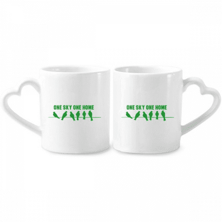 One Sky One Home Protect Earth Couple Porcelain Mug Set Cerac Lover Cup Heart Handle
One Sky One Home Protect Earth Couple Porcelain Mug Set Cerac Lover Cup Heart Handle