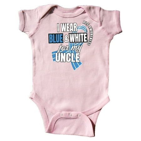 Inktastic I Wear Blue and White For My Uncle ALS Awareness Gift Baby Boy or Baby Girl Bodysuit
Inktastic I Wear Blue and White For My Uncle ALS Awareness Gift Baby Boy or Baby Girl Bodysuit