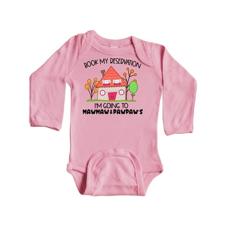 Inktastic Book my Reservation! I m Going To Mawmaw and Pawpaw s- House Gift Baby Boy or Baby Girl Long Sleeve Bodysuit
Inktastic Book my Reservation! I m Going To Mawmaw and Pawpaw s- House Gift Baby Boy or Baby Girl Long Sleeve Bodysuit