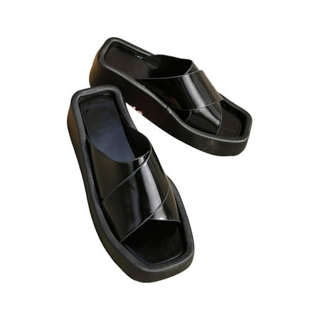 Welliumy Ladies Casual Shoes Slip On Platform Sandal Open Square Toe Wedge Sandals Summer Slide Slippers Beach Comfort Cross Strap Black 5.5
Welliumy Ladies Casual Shoes Slip On Platform Sandal Open Square Toe Wedge Sandals Summer Slide Slippers Beach Comfort Cross Strap Black 5.5