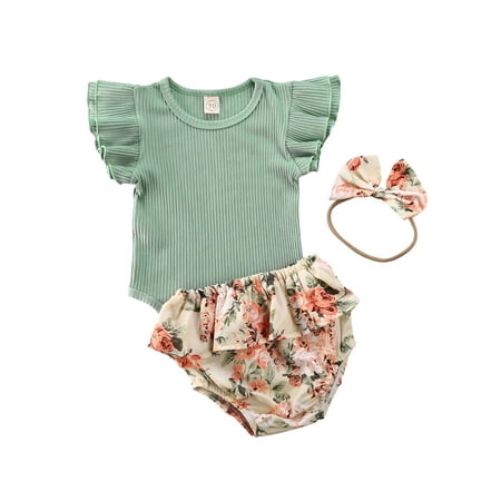 jaweiw Baby Girl s Summer Outfit Clothes Sets Newborn Ruffle Sleeveless Romper Top Bloomer Floral Shorts Headband
jaweiw Baby Girl s Summer Outfit Clothes Sets Newborn Ruffle Sleeveless Romper Top Bloomer Floral Shorts Headband