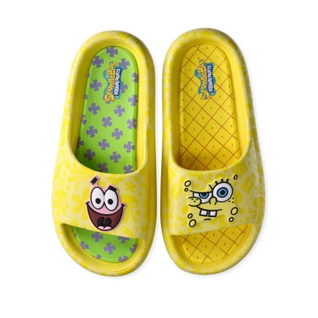 SpongeBob and Patrick Men s Comfort Slide Sandals