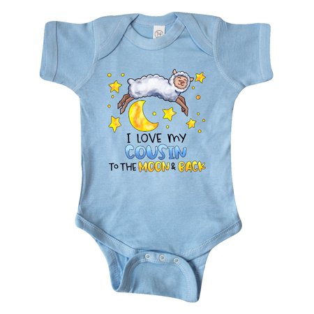 Inktastic I Love my Cousin to the Moon and Back Cute Sheep Gift Baby Boy or Baby Girl Bodysuit
Inktastic I Love my Cousin to the Moon and Back Cute Sheep Gift Baby Boy or Baby Girl Bodysuit