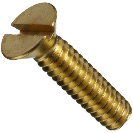 Brass Machine Screw Plain Finish Flat Head Slotted Drive 1 Length #10-32 Threads (Pack of 100)
Brass Machine Screw Plain Finish Flat Head Slotted Drive 1 Length #10-32 Threads (Pack of 100)