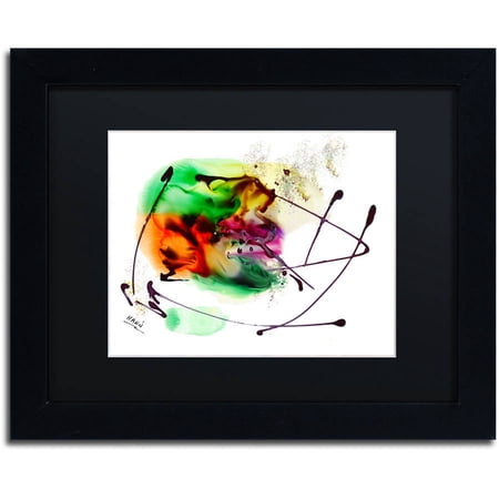 Trademark Fine Art "Abstract 03" Canvas Art by Mako, Black Matte, Black Frame