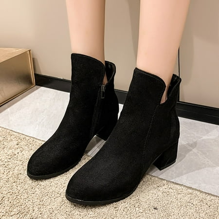 KEUSN Womens Boots Suede Side Zipper Ankle Boots Large Size Low Tube High Heel Thick Heel Women s Boots
KEUSN Womens Boots Suede Side Zipper Ankle Boots Large Size Low Tube High Heel Thick Heel Women s Boots