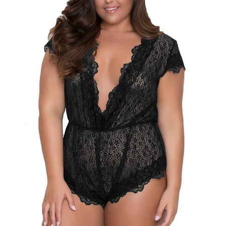 Hanas Fashion Lingerie Women Plus Size Lounge Romper Lace Dream Eyelashes deep V-Neck Sexy Lingerie Honeymoon
Hanas Fashion Lingerie Women Plus Size Lounge Romper Lace Dream Eyelashes deep V-Neck Sexy Lingerie Honeymoon