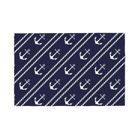 Placemats Set of 4 White anchors diagonal cords navyblue Heat Resistant Non - Slip Place mats Waterproof table mat for Kitchen Dining-4片装
Placemats Set of 4 White anchors diagonal cords navyblue Heat Resistant Non - Slip Place mats Waterproof table mat for Kitchen Dining-4片装