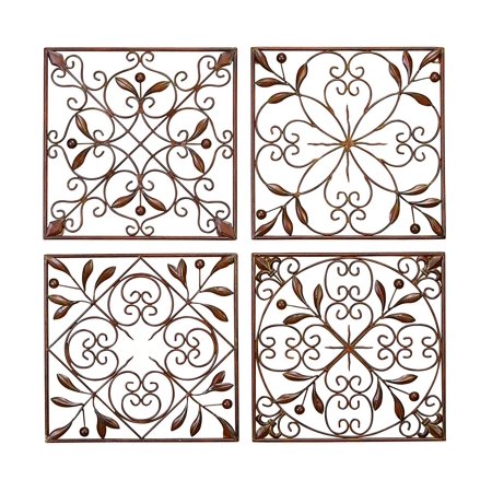 Deco 79 50035 Metal Wall Decor Set of 4