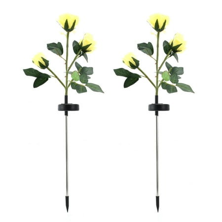 2pcs LED Solar Flower Lights Waterproof Artificial Rose Garden Lamp for Outdoor LandscapeYellow
2pcs LED Solar Flower Lights Waterproof Artificial Rose Garden Lamp for Outdoor LandscapeYellow