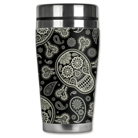 Mugzie brand 16-Ounce Stainless Steel Travel Mug with Insulated Wetsuit Cover - Paisley Skull & Crossbones
Mugzie brand 16-Ounce Stainless Steel Travel Mug with Insulated Wetsuit Cover - Paisley Skull & Crossbones