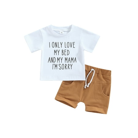 Emmababy Summer Clothes for Baby Boys T-Shirt with Letter Print + Shorts with Rolled Cuffs
Emmababy Summer Clothes for Baby Boys T-Shirt with Letter Print + Shorts with Rolled Cuffs